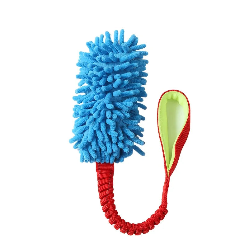 Jouet de traction en peluche avec poignée pour chien