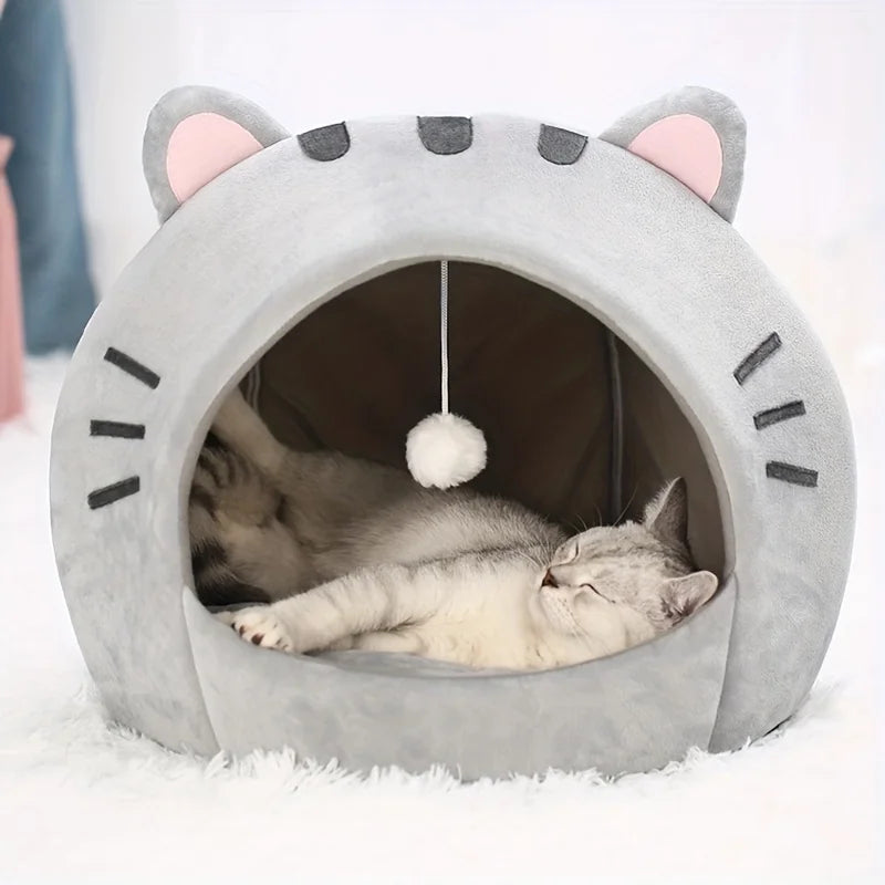 Niche en peluche pour chat